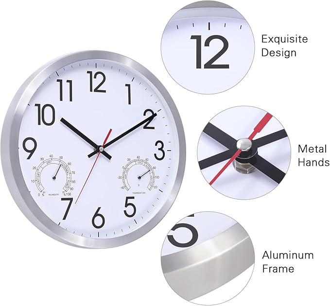 12 Inch Silent Wall Clock - Image 2
