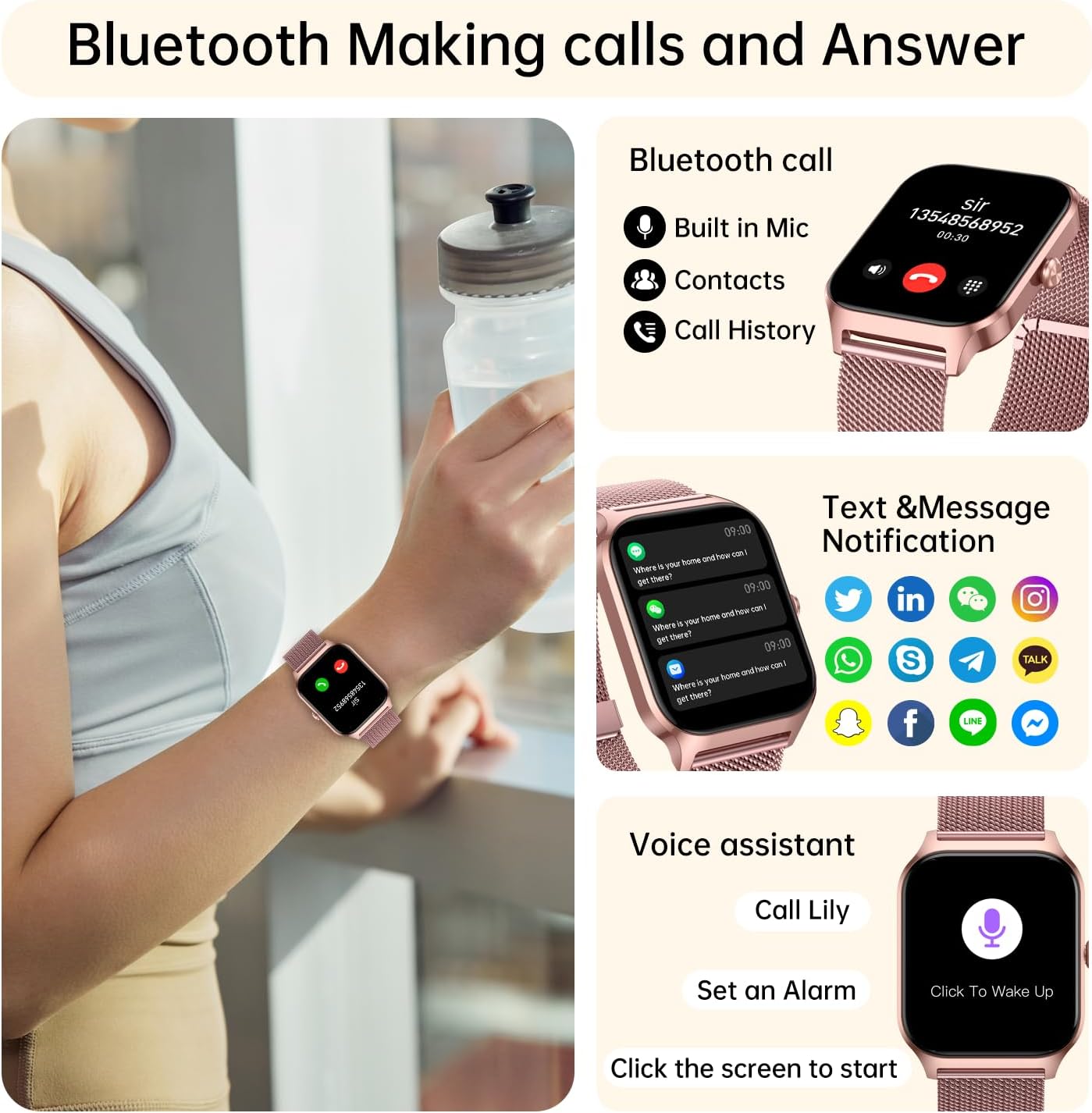 Smart Watch for Women Fitness Tracker - Image 2