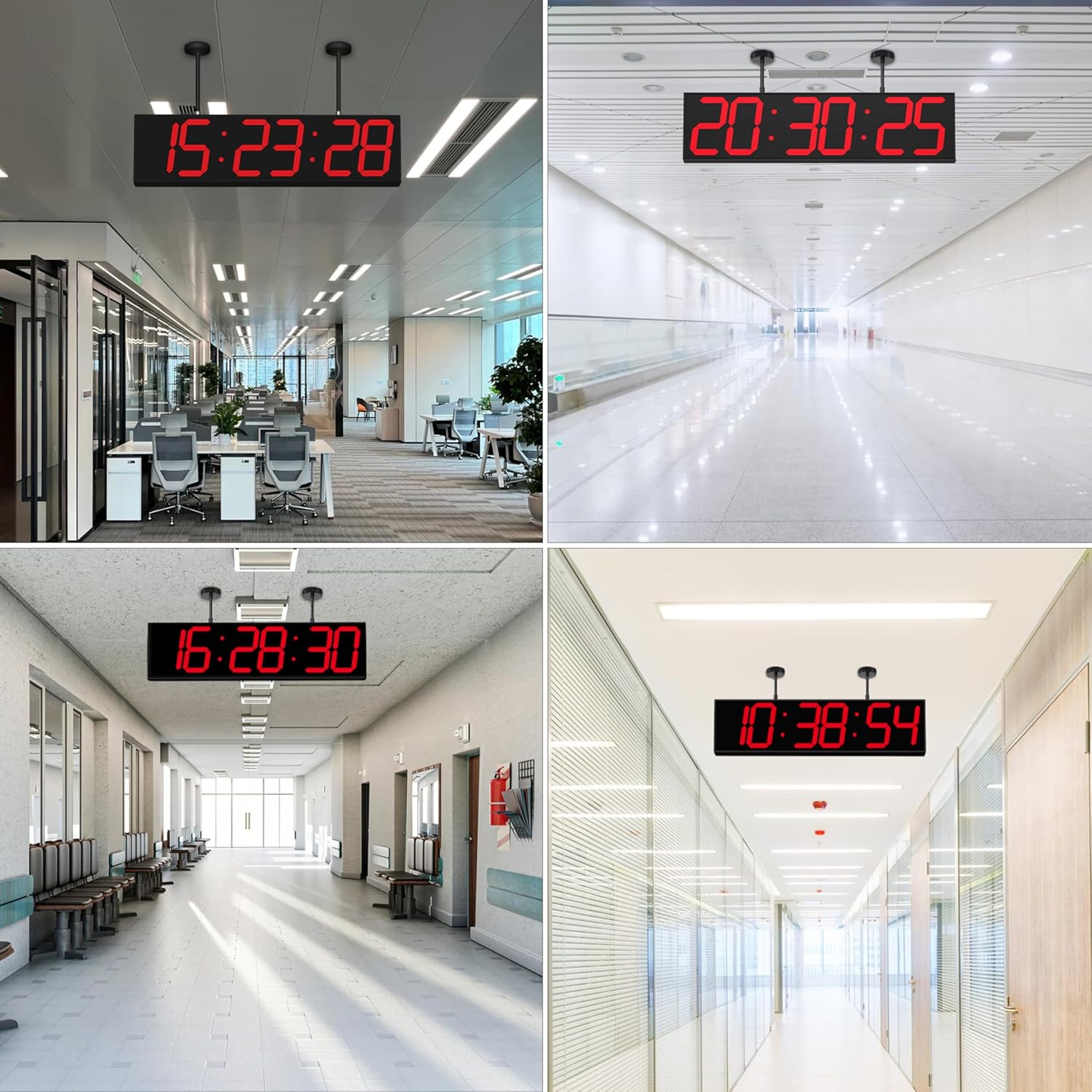 Double-sided digital LED wall clock - Image 3